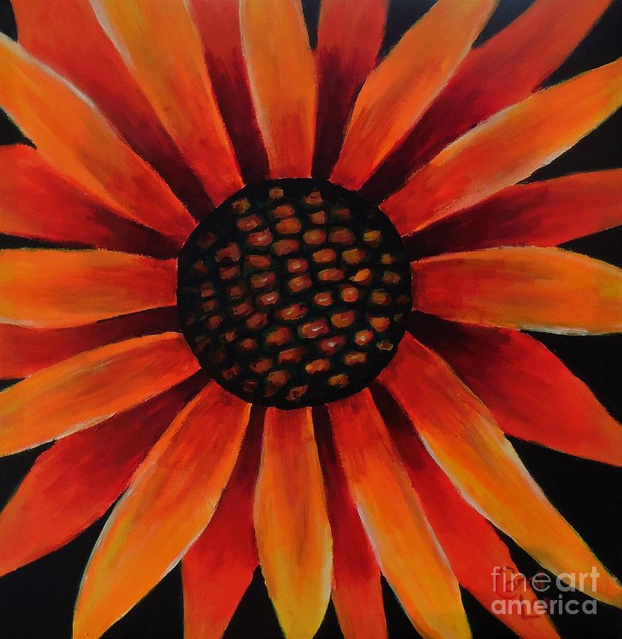 Sunflower Painting by Cami Lee