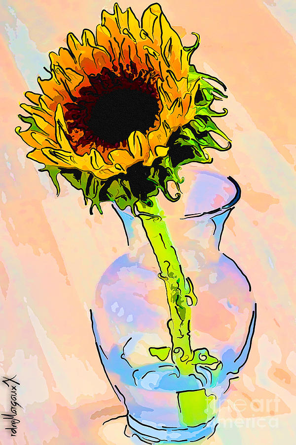 Sunflower Color Photograph by Margaux Dreamaginations