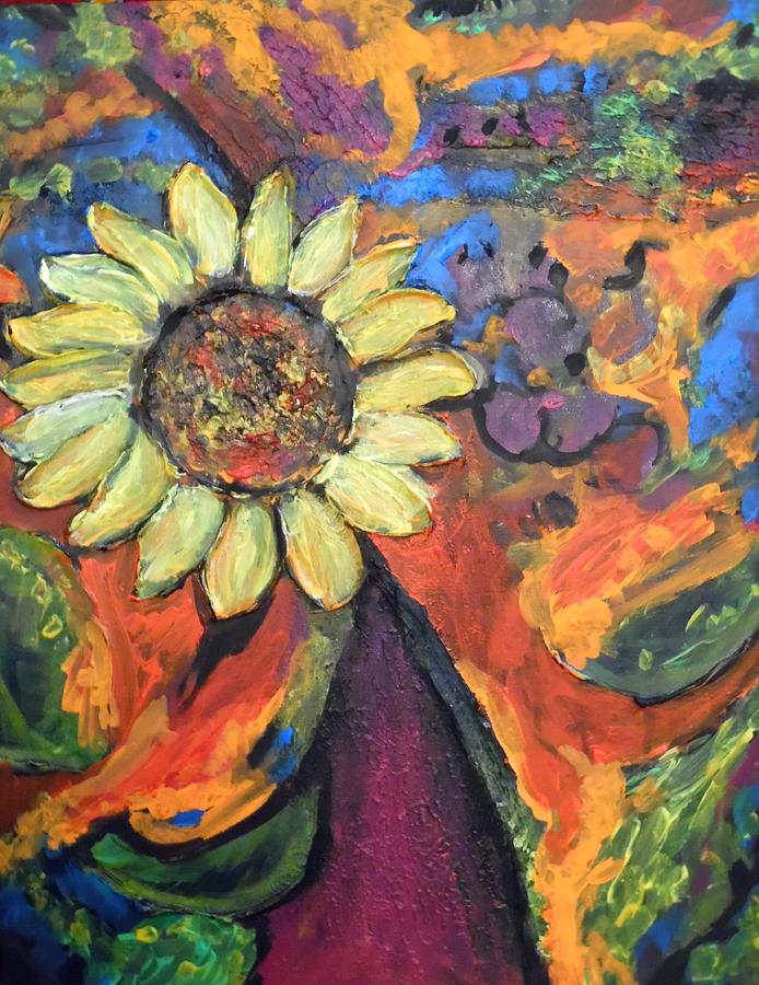 Sunflower Dance Painting by Esther Newman-Cohen