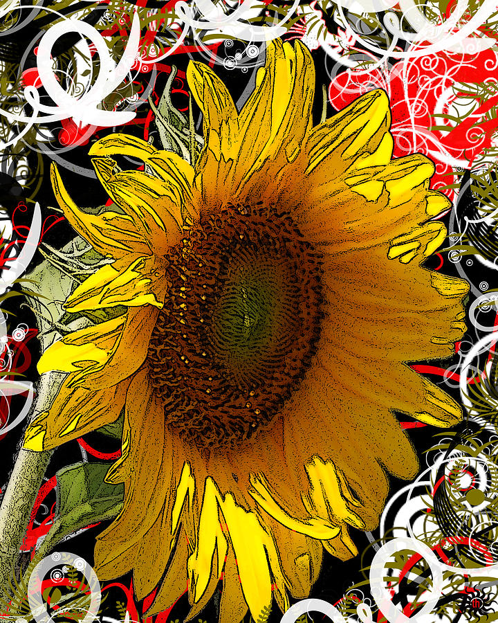 Sunflower Dreaming Mixed Media by Teresa Henry Fine Art America