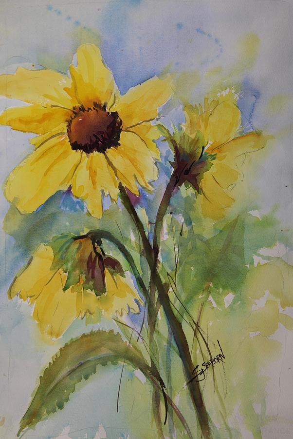 Sunflower Dreams Painting by Susan Seaborn