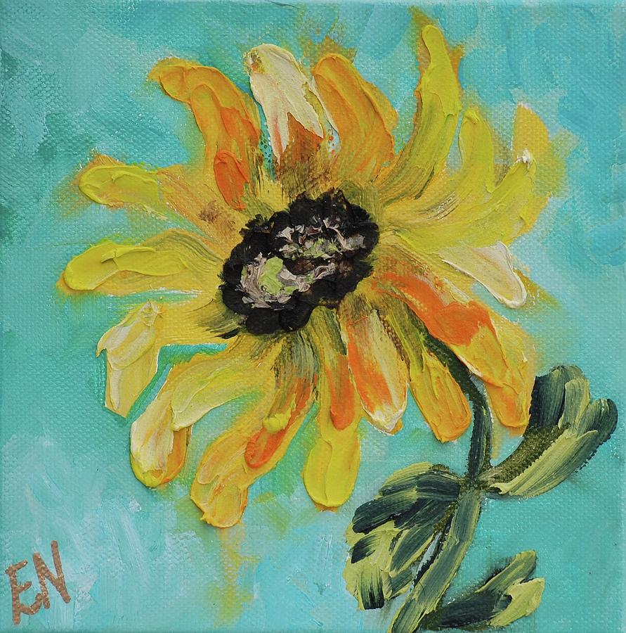 Sunflower Painting by Emily Newman - Fine Art America