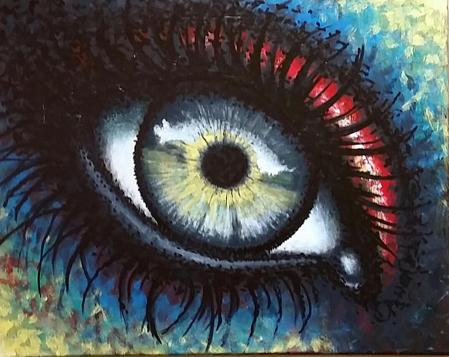 Sunflower Eye Painting by Matt Mercer