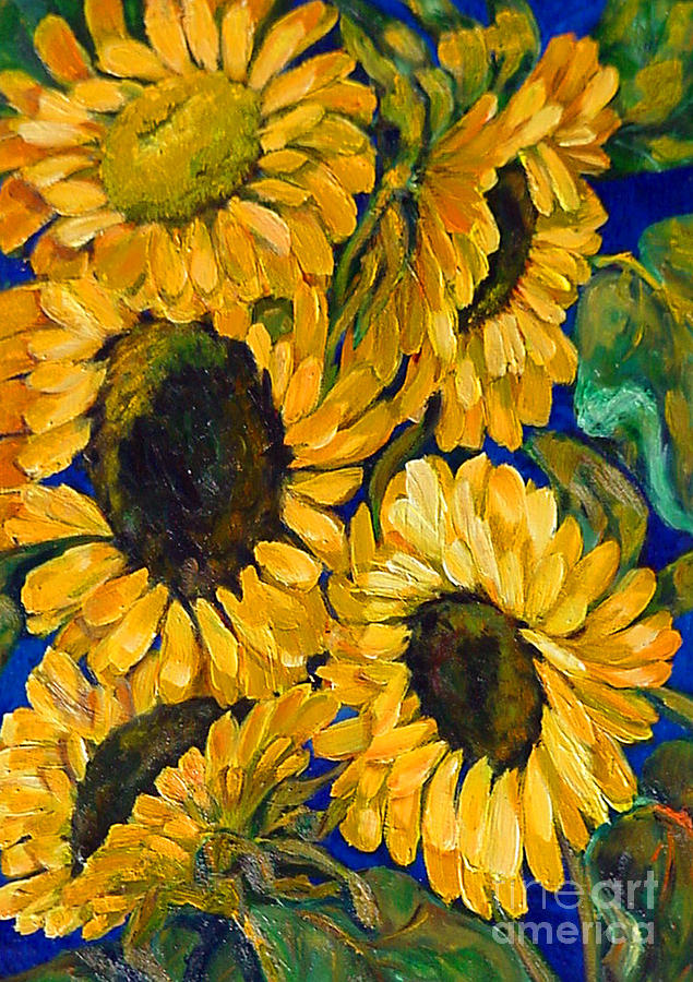Flower Painting - Sunflower Faces by Beverly Boulet