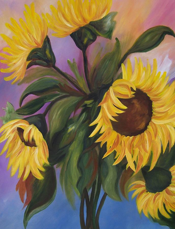 Sunflower Fantasy. SOLD Painting by Susan Dehlinger