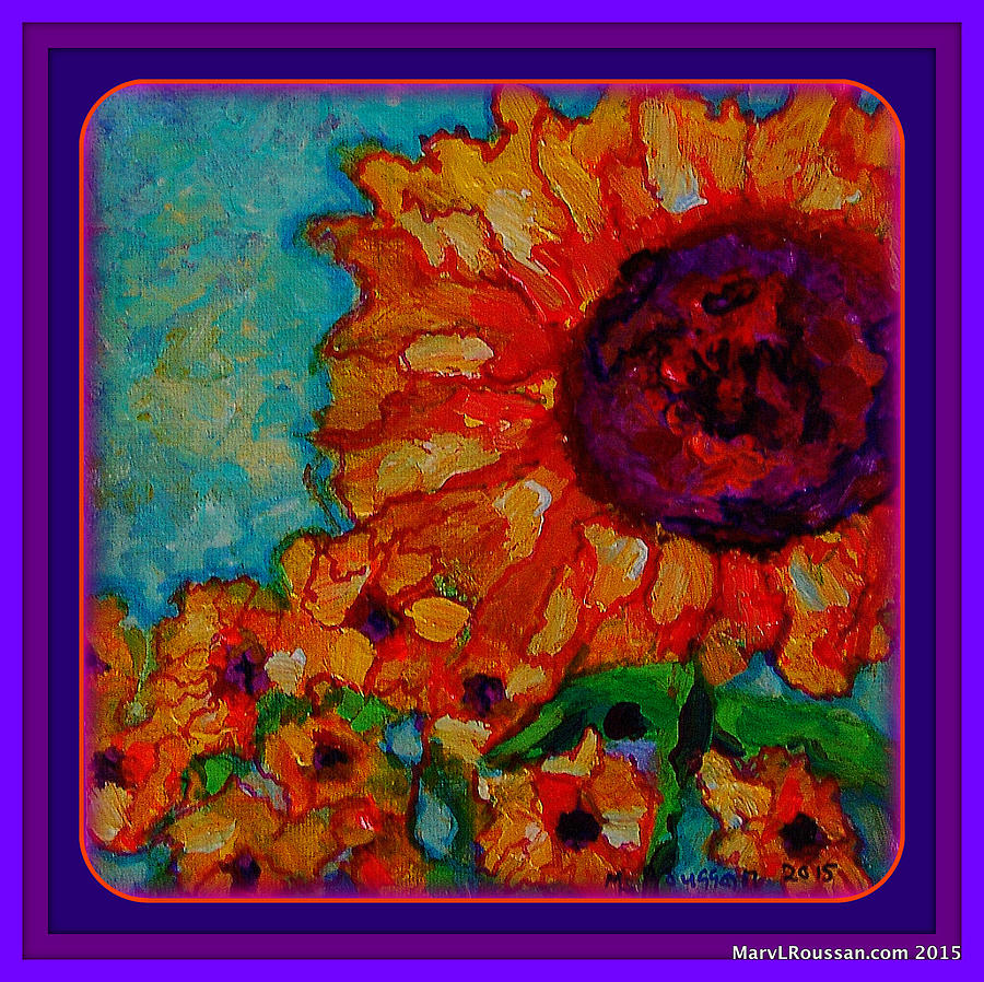 Sunflower Field SOLD Painting by MarvL Roussan
