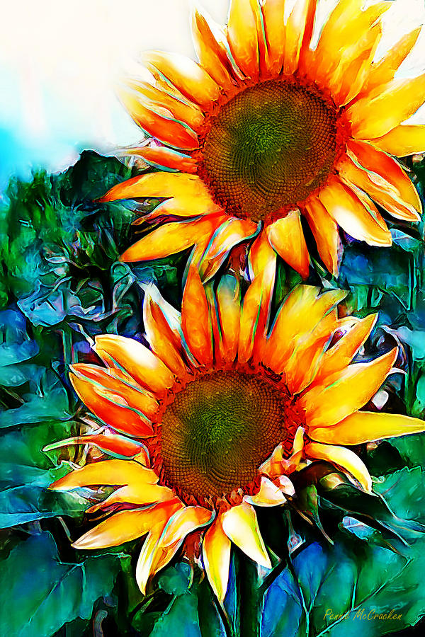Sunflower Field Digital Art by Pennie McCracken