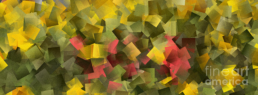 Sunflower Fields Abstract Squares Part 6 Digital Art by Jason Freedman