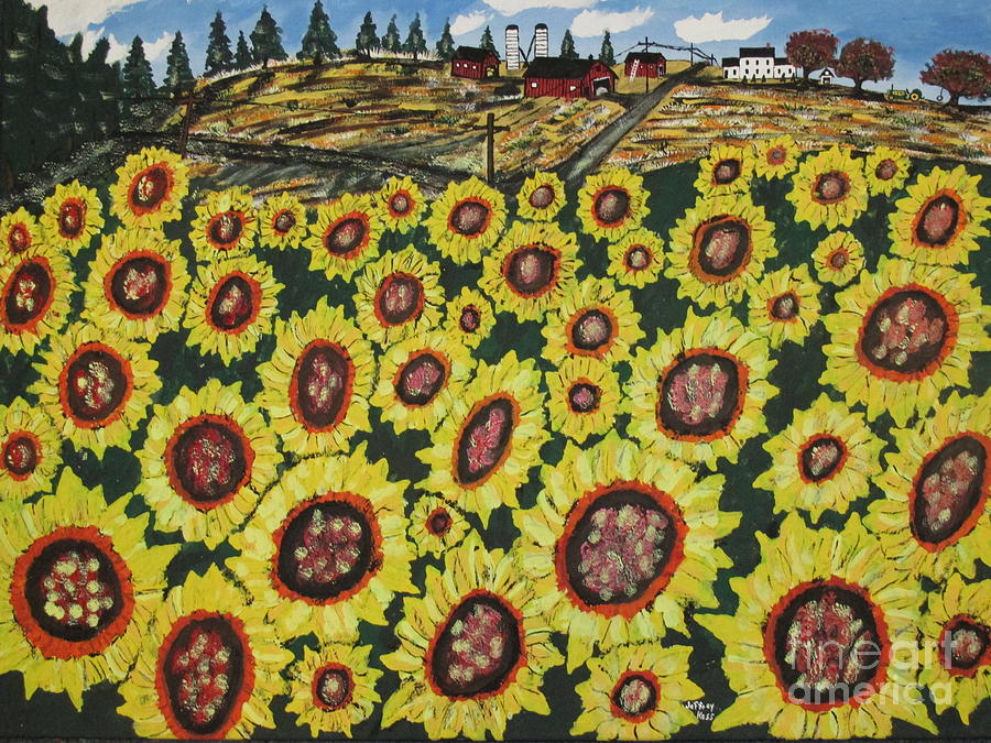 Sunflower Painting - Sunflower Fields  Forever by Jeffrey Koss