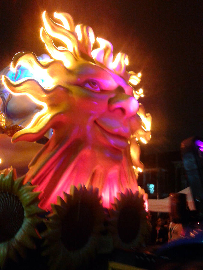Sunflower Float At The Mardi Gras In New Orleans Photograph
