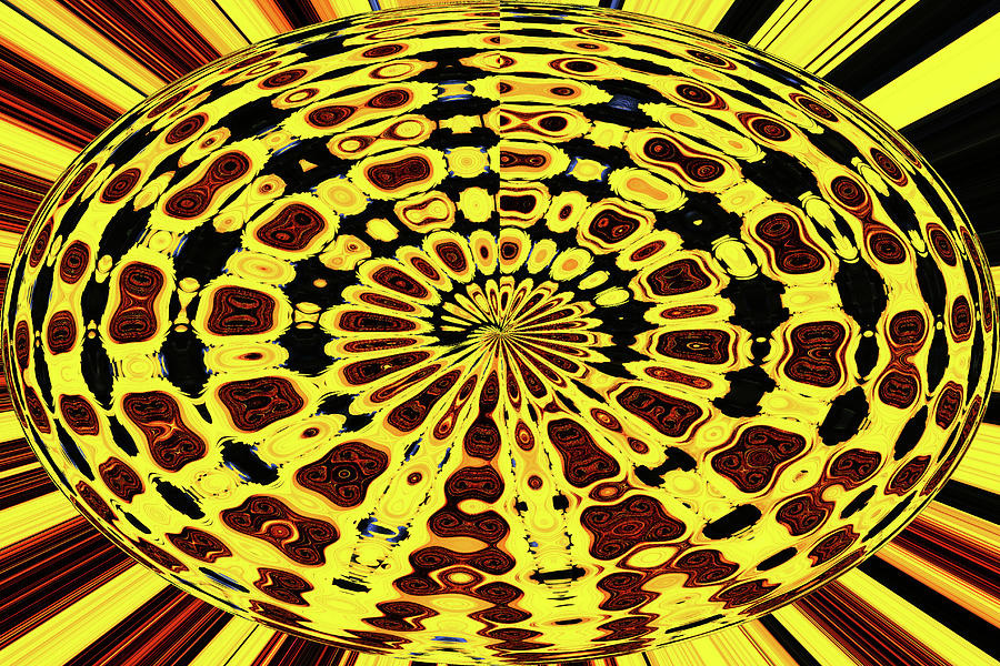 Sunflower Football Abstract Digital Art by Tom Janca