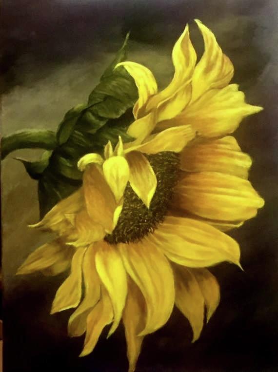 Sunflower Painting - Sunflower for Gianna by Francesca Deluca