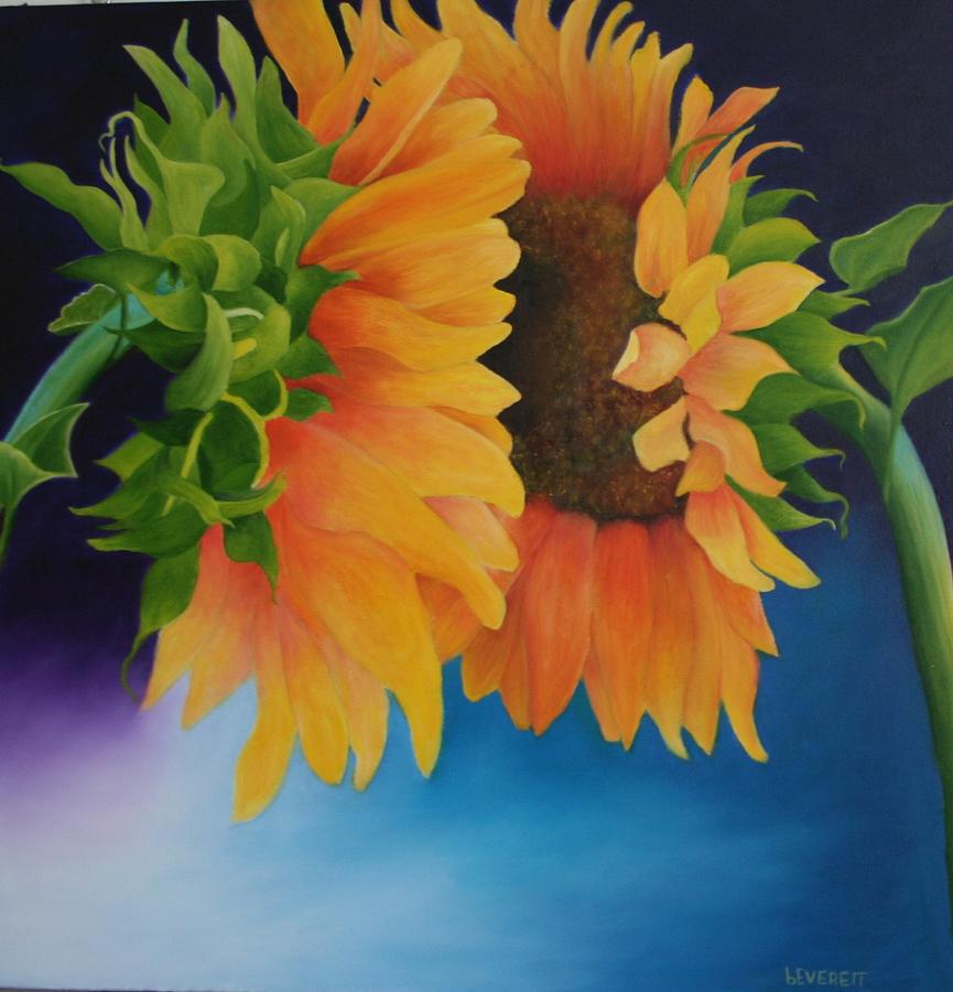 Flower Painting - Sunflower Friends by Brenda Everett