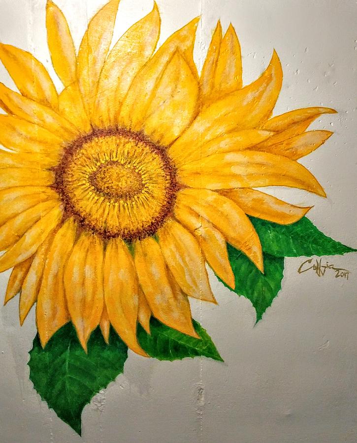 Sunflower Painting by G Cuffia