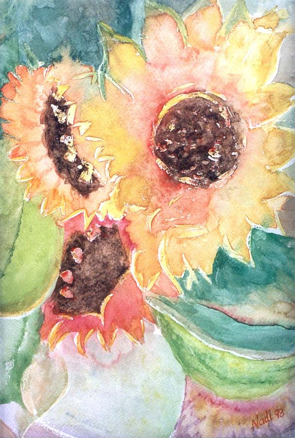 Sunflower Glory Painting by Renate Wesley