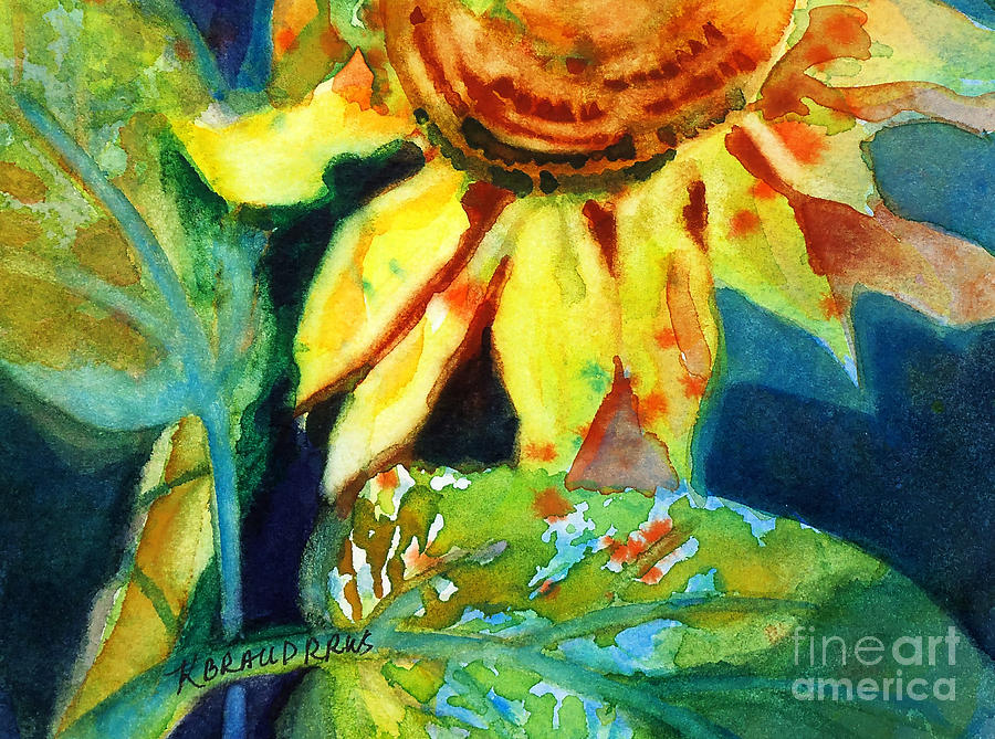 Sunflower Head 4 Painting by Kathy Braud