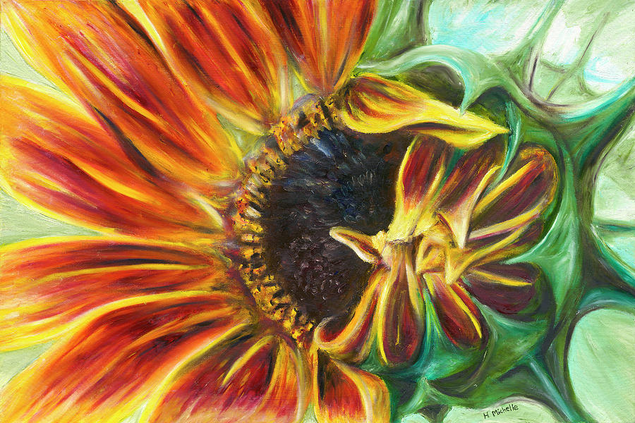 Sunflower Painting by Holly Michelle Eroh - Fine Art America