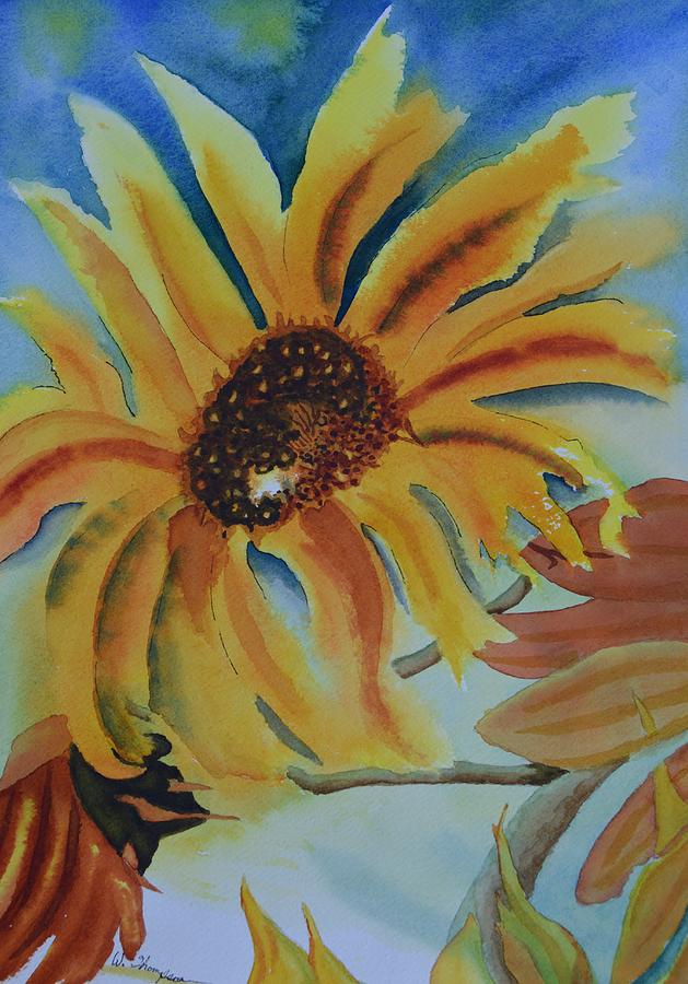 Sunflower Impression 2 Painting by Warren Thompson
