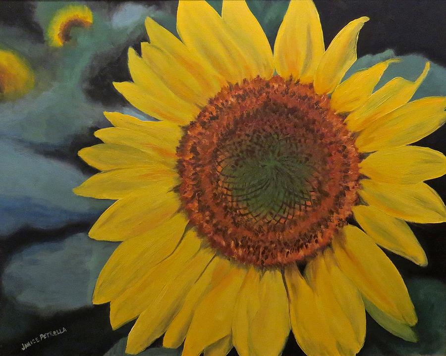 Sunflower Painting by Janice Petrella-Walsh - Fine Art America