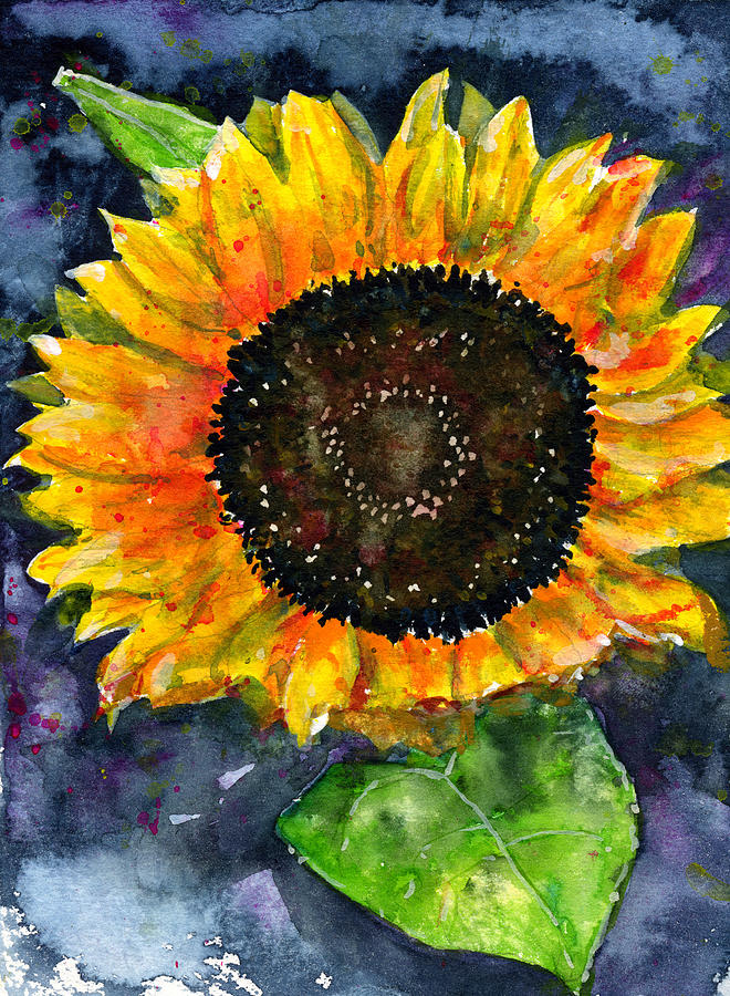 Sunflower Painting by John D Benson
