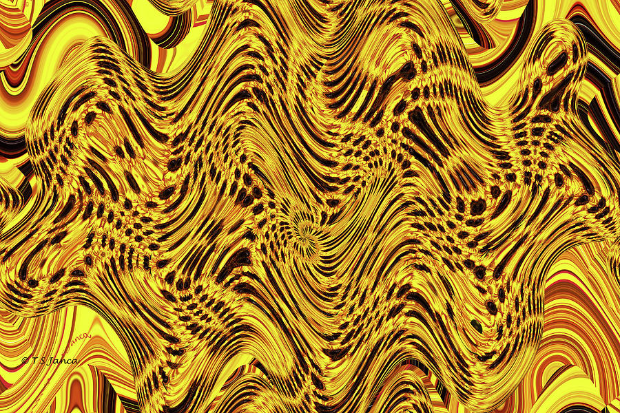 Sunflower Lost Abstract Digital Art by Tom Janca