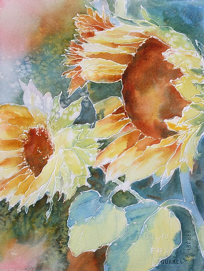 Sunflower Love Painting by Tara Moorman