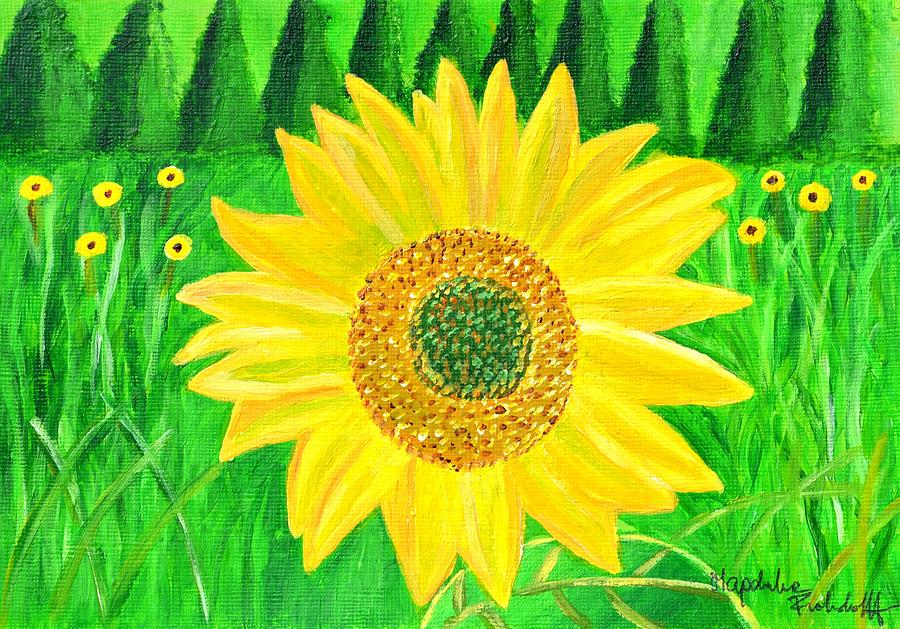 Sunflower  Painting by Magdalena Frohnsdorff
