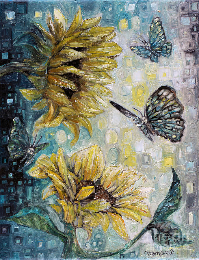 Sunflower Painting by Manami Lingerfelt