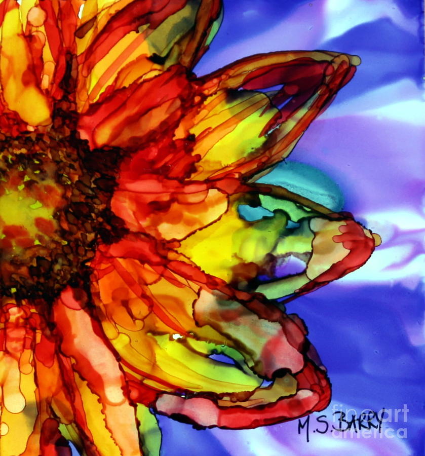 Sunflower Painting by Maria Barry