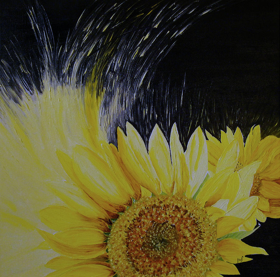 Sunflower Painting By Maria Woithofer