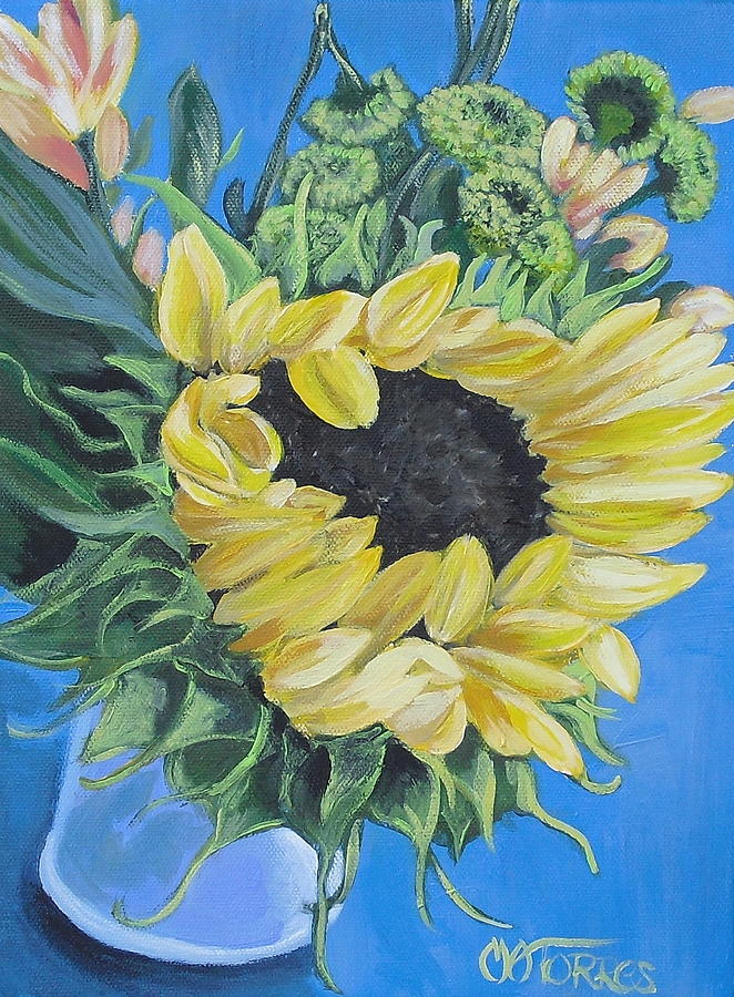 Sunflower Painting by Melissa Torres