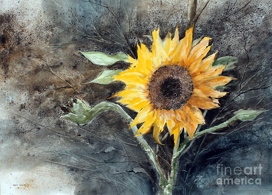 Sunflower Painting by Monte Toon