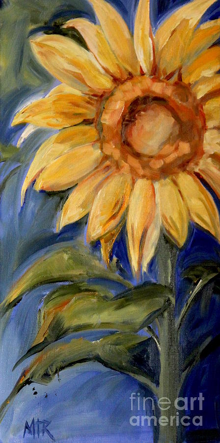Sunflower Oil Painting Painting by Maria Reichert