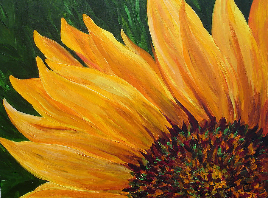 Sunflower Oil Painting Painting by Mary Jo Zorad