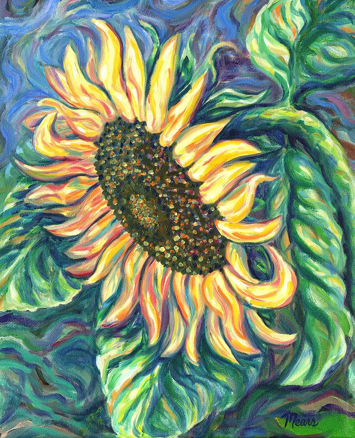 Flower Painting - Sunflower One by Linda Mears Flower Painting - Sunflower One by Linda Mears