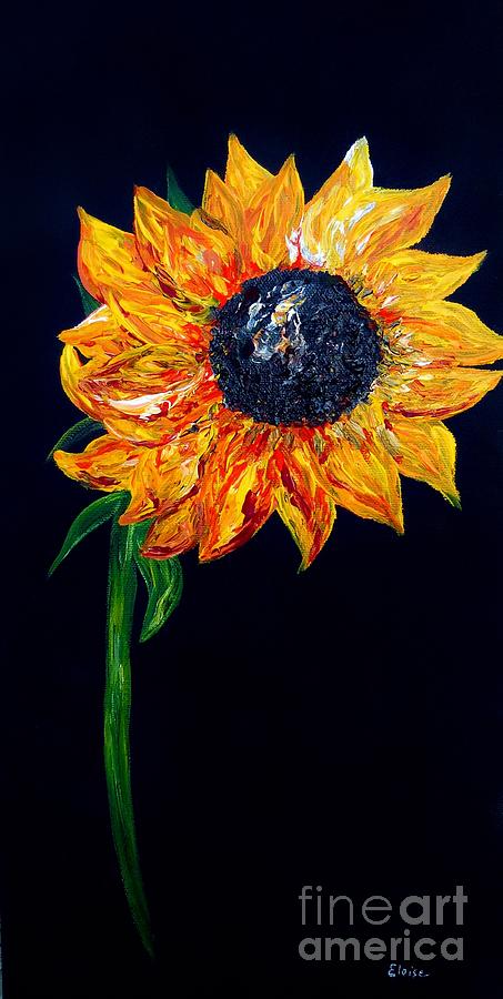 Sunflower Outburst Painting by Eloise Schneider Mote