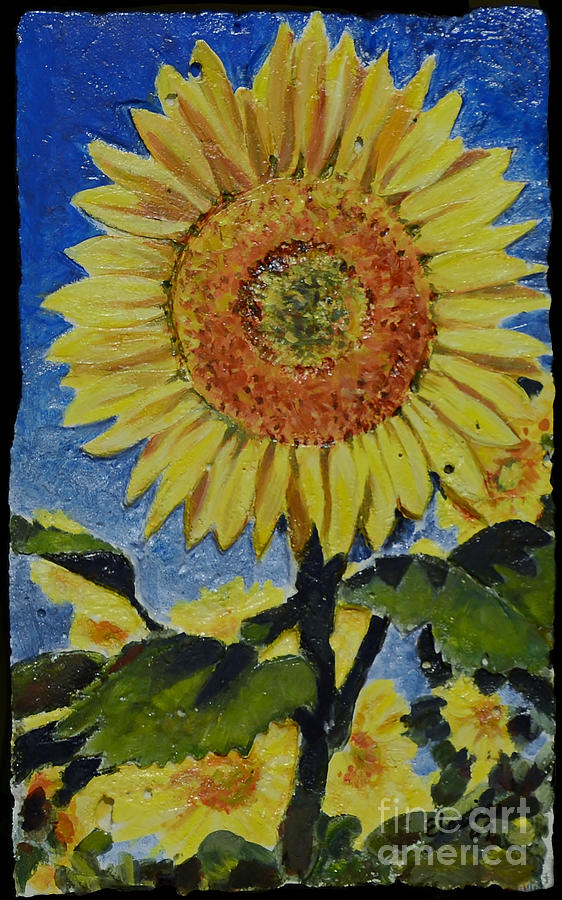 Sunflower painting Painting by Elaine Berger