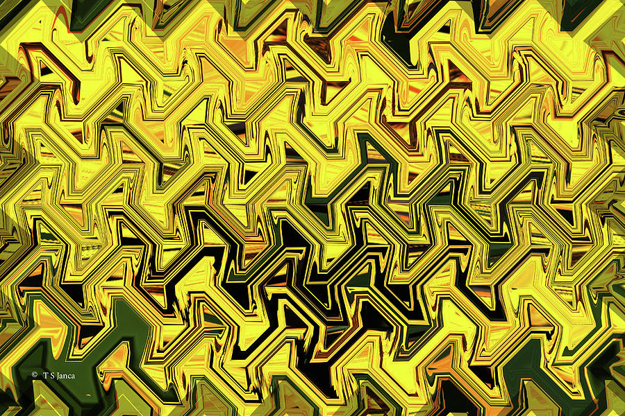Sunflower Panel Abstract Digital Art by Tom Janca