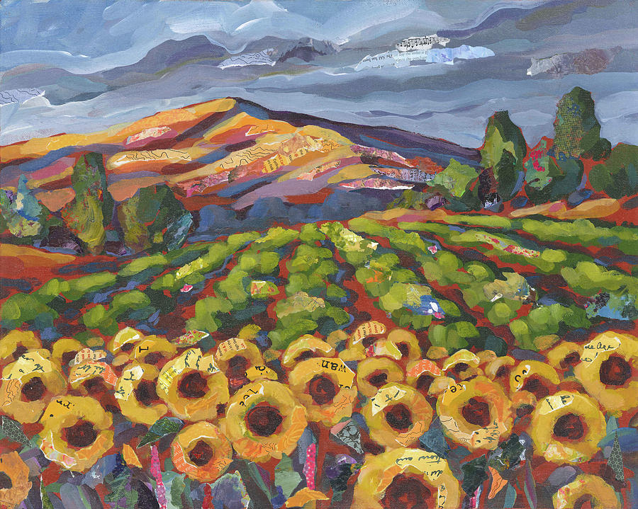 Sunflowers Painting - Sunflower Ranch by Shelli Walters Sunflowers Painting - Sunflower Ranch by Shelli Walters