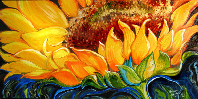 Sunflower Rise  Painting by Marcia Baldwin