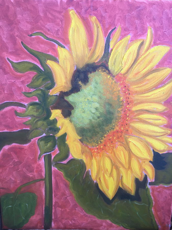 Flowers Still Life Painting - New Mexico Sunflower by Ruth Hansen