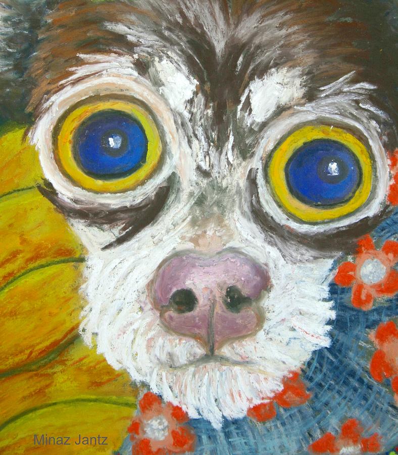 Chihuahua Painting - Sunflower Sally close-up by Minaz Jantz