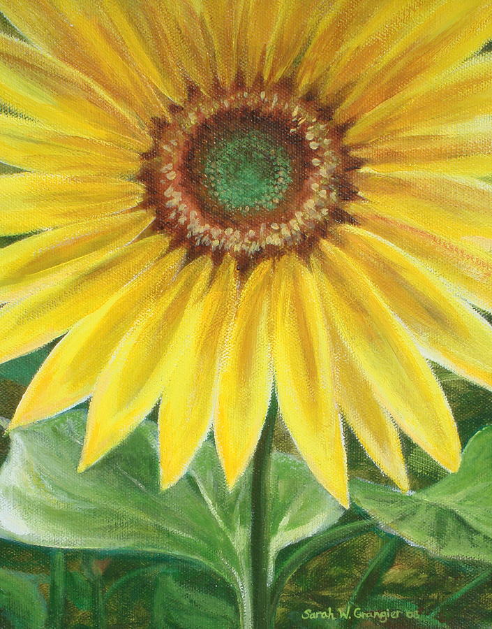Sunflower Painting by Sarah Grangier