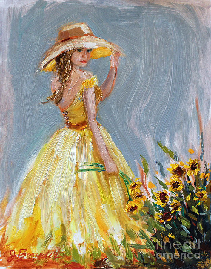 Figure Painting - Sunflower Seduction by Jennifer Beaudet