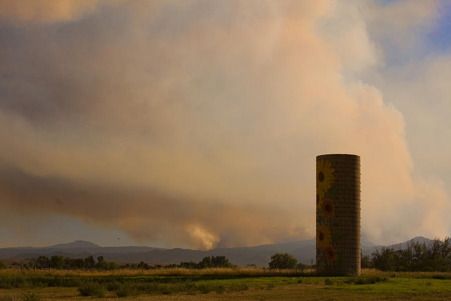 Sunflower Silo with the Four Mile Canyon Fire  Photograph by James BO Insogna