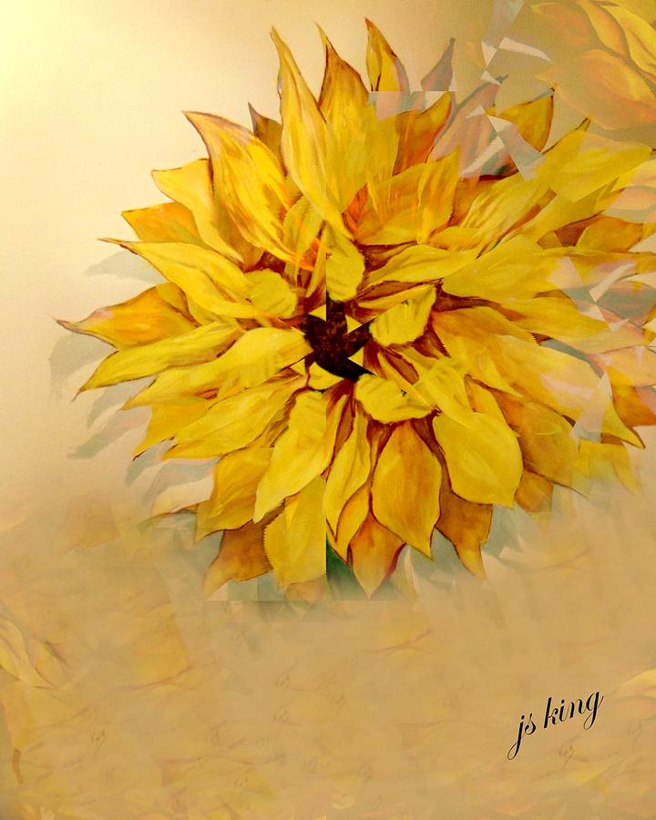 Sunflower Painting - Sunflower Softly by Jacquie King