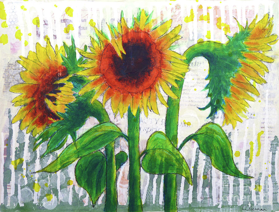 Sunflower Sonata Painting by Lisa Crisman