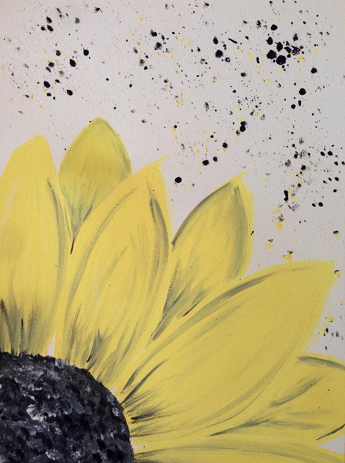 Color Photograph - Sunflower Splatter by Annie Walczyk