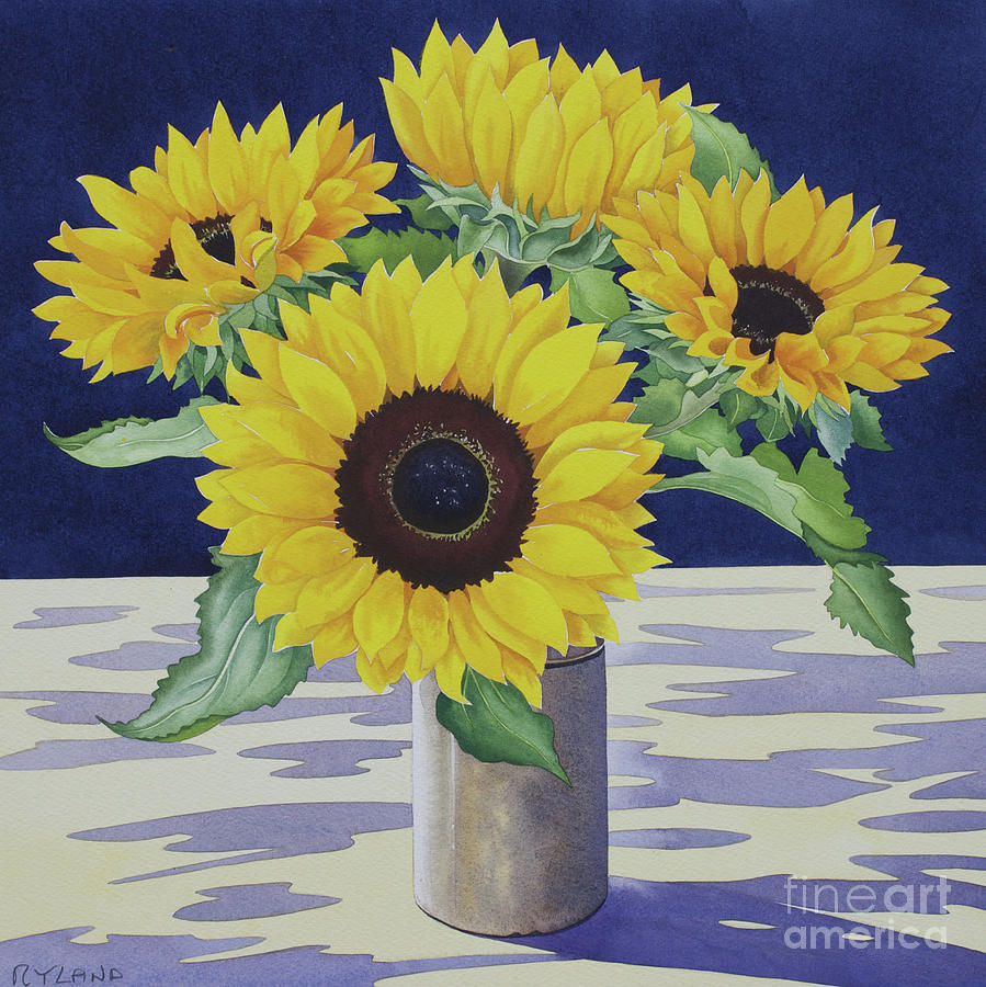 Sunflower Still Life Painting by Christopher Ryland