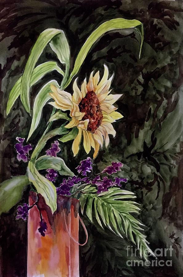 Sunflower Still Life Painting by Genie Morgan
